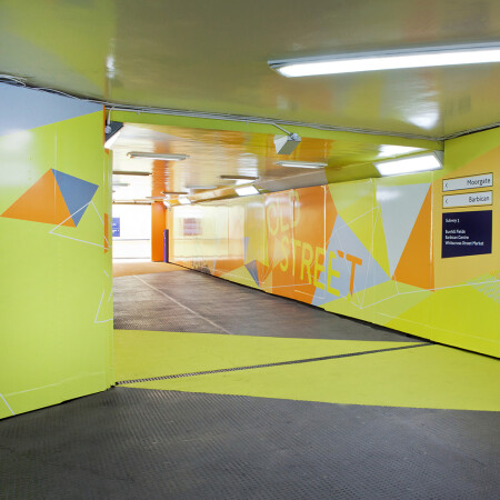 Old Street Underground way finding yellow