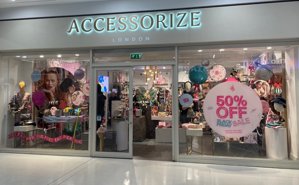 Accessorize Christmas Window Display