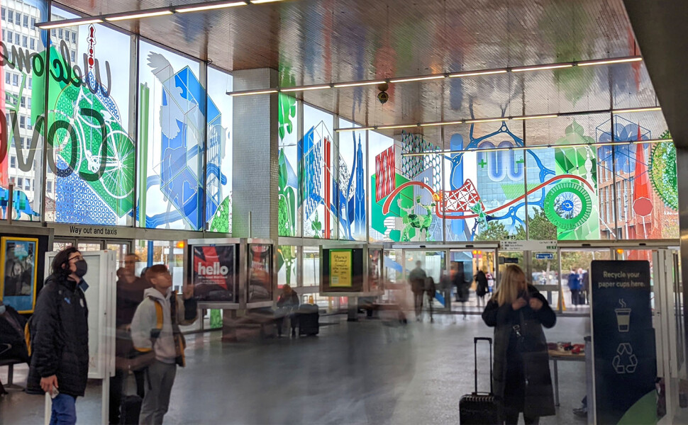 Coventry Train Station Glazing Mural