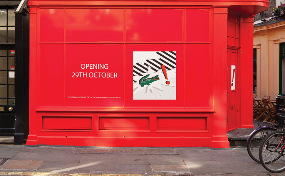 Lacoste Holding Window Display