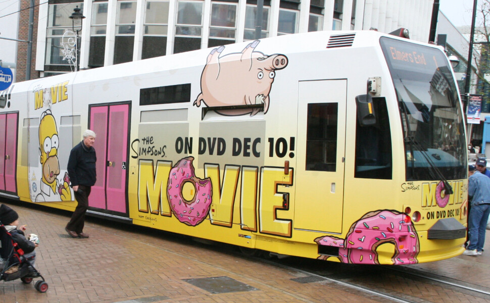 The Simpsons Tram Wrap