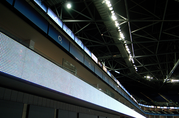 Stadium Branding o2 logos